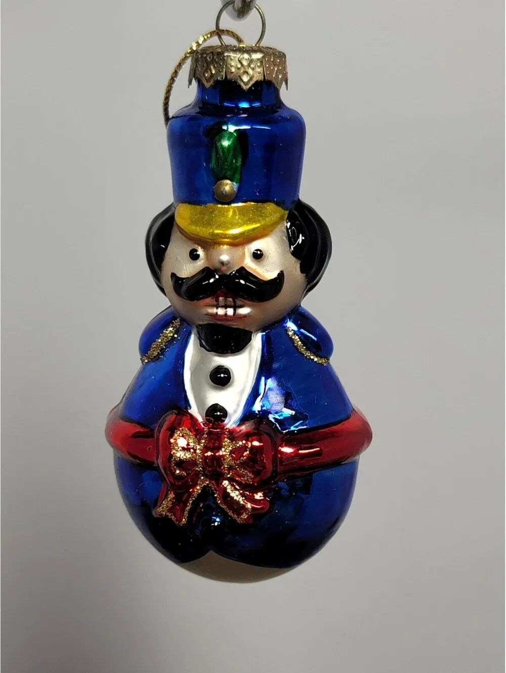 Thomas Pacconi Hand Blown Glass Soldier Nutcracker Christmas Ornament